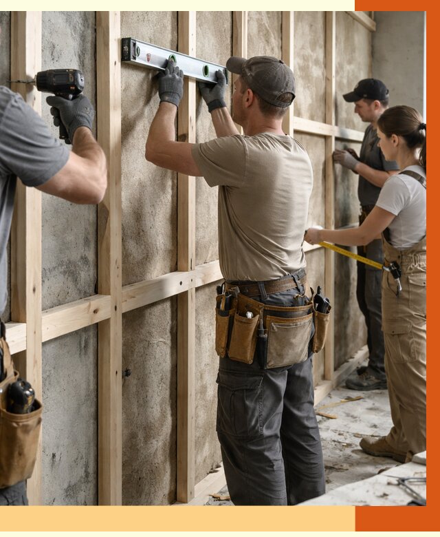 Монтаж обрешетки под утепление в Алексине от 1264 руб/м² | Заказать у ТепломастерЛкс