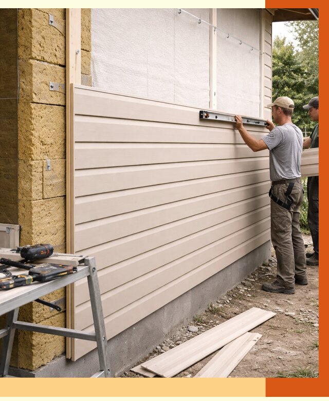 Монтаж сайдинга после утепления в Алексине от 2033 руб. — обшивка и облицовка | ТепломастерЛкс